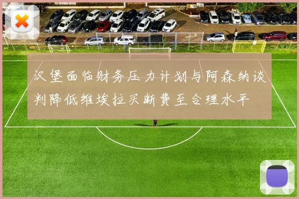 汉堡面临财务压力计划与阿森纳谈判降低维埃拉买断费至合理水平
